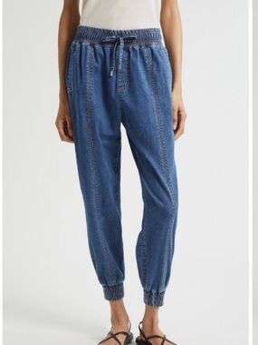 CINQ A SEPT paige pant denim jogger jeans large